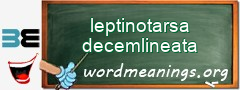 WordMeaning blackboard for leptinotarsa decemlineata